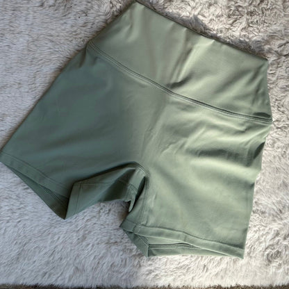 Seamless Long Sleeve Top and Short Tights Set
