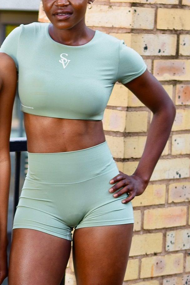 Cropped T-Top with Short Tights